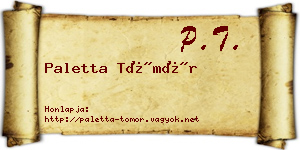 Paletta Tömör névjegykártya